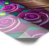 Poster Femme en maquillage crâne sucre - Crâne sucre Art (Coin)