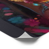 Poster Femme en Mémerisation dans le maquillage du crâne  (Coin)