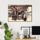 Poster femme en moto (Bureau à domicile)