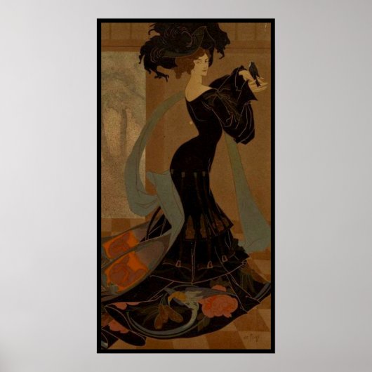 Poster Femme en noir (Devant)