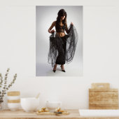 Poster Femme en noir (Cuisine)