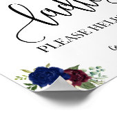 Poster Femme en poudre mariage réception marine panneau (Coin)