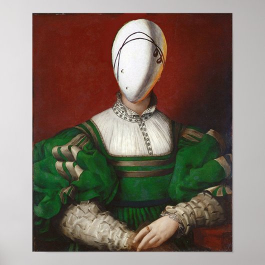 Poster FEMME EN ROBE VERTE Mode Costume théâtral (Devant)