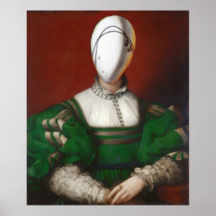 Poster FEMME EN ROBE VERTE Mode Costume théâtral