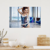 Poster femme en tenue colorée (Cuisine)