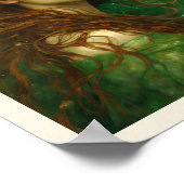 Poster Femme en vert noeud celtique St Patrick's (Coin)