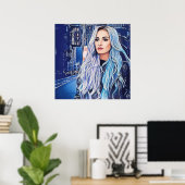 Poster Femme En Ville Surreal Art Abstrait (Bureau à domicile)