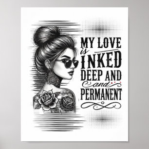 Poster Femme Enquêtée Femme Seule Tatouée Pour Anti Valen