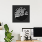 Poster femme errante randonnée (Bureau à domicile)