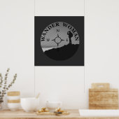 Poster femme errante randonnée (Cuisine)