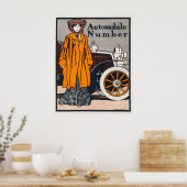 Poster Femme et voiture (Cuisine)