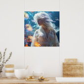 Poster Femme Ethérée Aux Cheveux Blancs (Cuisine)