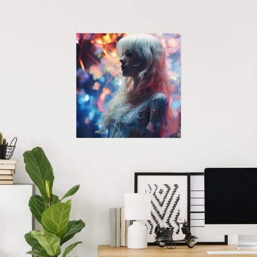 Poster Femme éthérée dans la nature (Bureau à domicile)