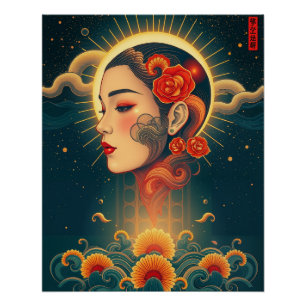 Poster Femme Fabuleuse de l'Affiche Brillante du Temps