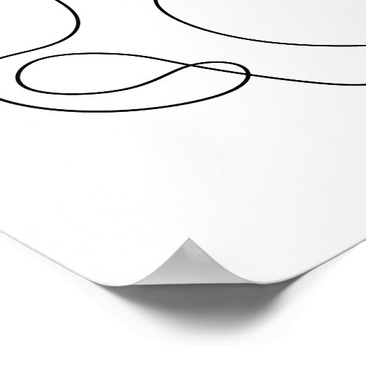 Poster Femme Face Line Art (Coin)