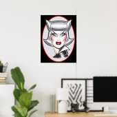 Poster Femme Fatale Féline (Bureau à domicile)