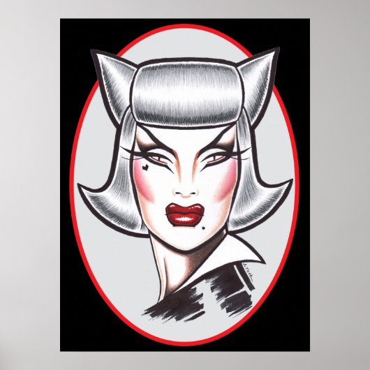 Poster Femme Fatale Féline (Devant)
