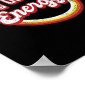 Poster Femme féministe Uterus Energy Retro (Coin)