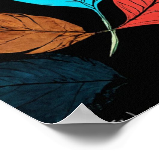 Poster "Femme feuille : l'essence tranquille" (Coin)