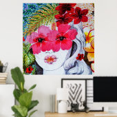 Poster Femme florale (Bureau à domicile)