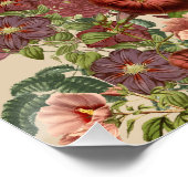 Poster Femme Florale Vintage (Coin)