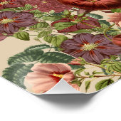 Poster Femme Florale Vintage (Coin)