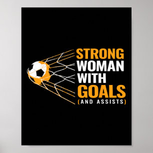Poster Femme Forte Avec Des Objectifs Et Ists Socc Motiva