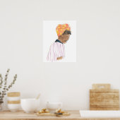 Poster Femme forte et belle souriante (Cuisine)