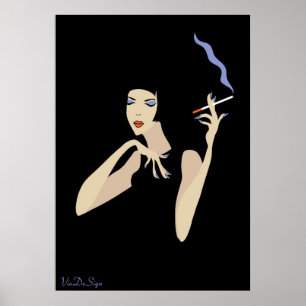 Poster Femme fumeuse