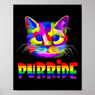Poster Femme gay pride Hommes LGBT Chat Cadeau Purride