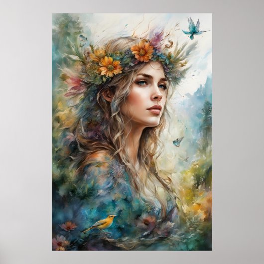 Poster Femme Glamour Boho (Devant)
