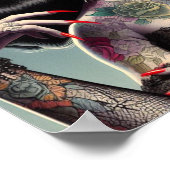 Poster Femme gothique tatouée (Coin)