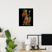 Poster Femme guerrière Aztec Jaguar (Bureau à domicile)
