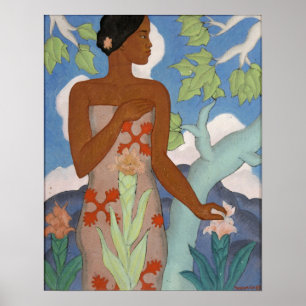 Poster Femme hawaïenne - Arman Manookian