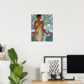 Poster Femme hawaïenne - Arman Manookian (Bureau à domicile)