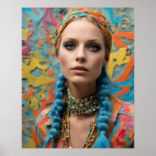 Poster Femme Hippie Magnifique