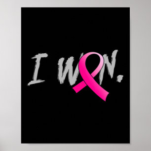 Poster Femme I Woman I Wast Cancer Awareness Pink Ribbon