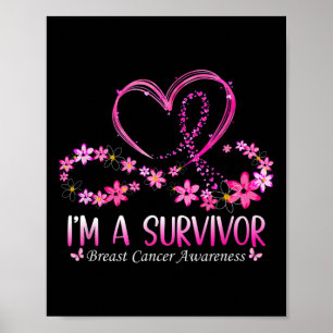 Poster Femme I'm A Survivor Cancer du sein Sensibilisatio