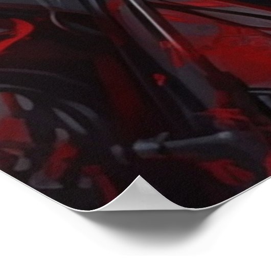 Poster Femme Intrépide à Moto (Coin)