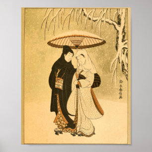 Poster Femme japonaise vintage Mur Art Homme