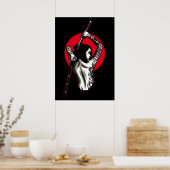 Poster Femme japonaise Warrior (Cuisine)