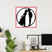 POSTER FEMME KISSING MAN (Bureau à domicile)