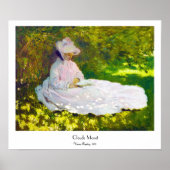 Poster Femme Lecture Claude Monet (Devant)