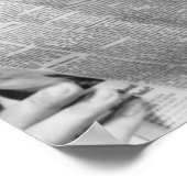 Poster Femme Lecture journal (Coin)