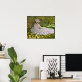 Poster Femme Lecture Springtime Monet (Bureau à domicile)