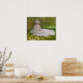 Poster Femme Lecture Springtime Monet (Cuisine)