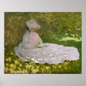 Poster Femme Lecture Springtime Monet (Devant)