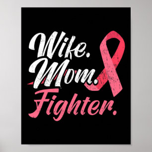 Poster Femme Maman Combattante Cancer Du Sein Pour Un Can