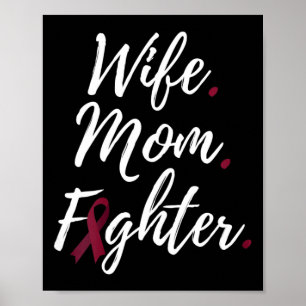 Poster Femme Maman Combattante Cerveau Aneurie Sensibilis