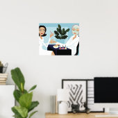 Poster Femme manucure et visage au spa (Bureau à domicile)
